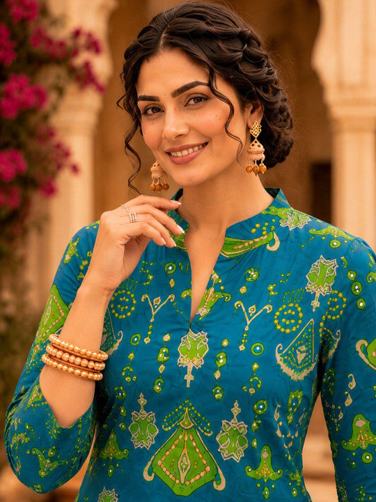 Women Ethnic Motifs Printed Regular Kurta with Palazzos
