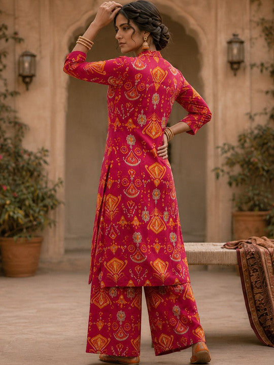 Women Ethnic Motifs Printed Regular Kurta with Palazzos