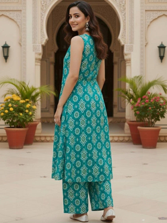 Women Ethnic Motifs Printed Regular Kurta with Palazzos