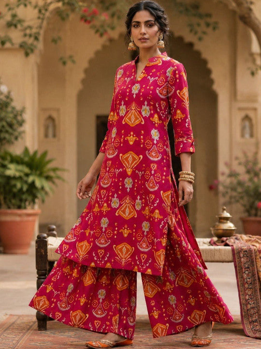 Women Ethnic Motifs Printed Regular Kurta with Palazzos