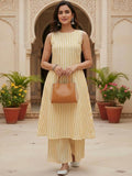 Women Printed Regular Pure Cotton Kurta with Palazzos