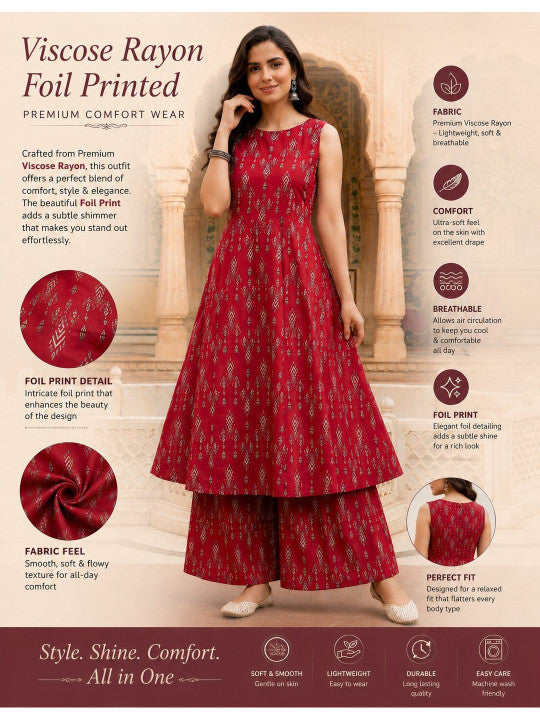 Women Ethnic Motifs Printed Regular Kurta with Palazzos
