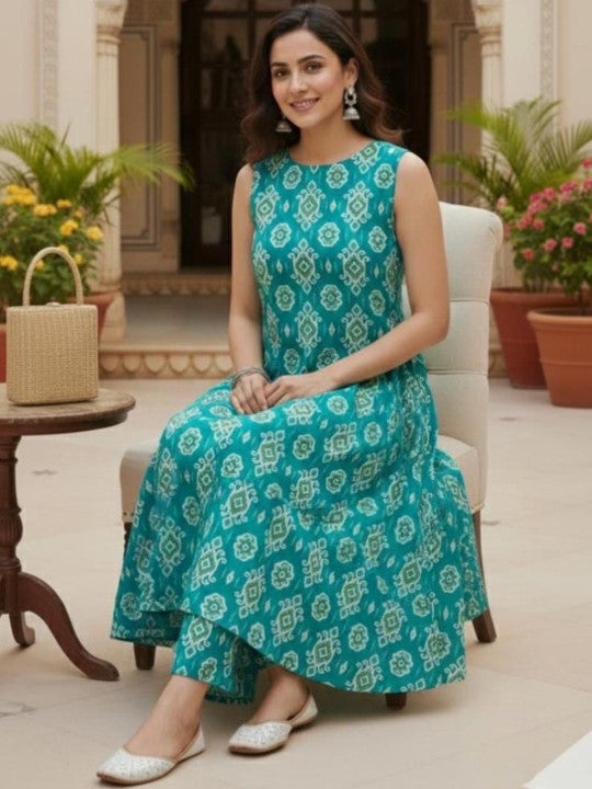 Women Ethnic Motifs Printed Regular Kurta with Palazzos