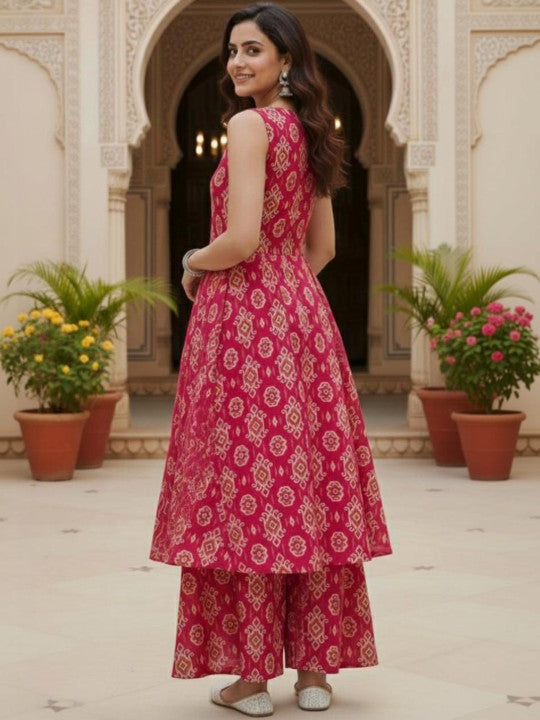 Women Ethnic Motifs Printed Kurta with Palazzos