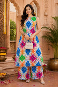 Women Multicolor Abstract Printed Kurta and Palazzo Set