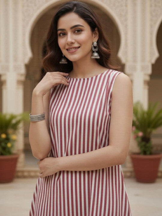 Women Printed Regular Pure Cotton Kurta with Palazzos