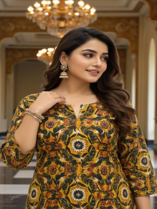 Women Ethnic Motifs Printed Regular Kurta with Palazzos