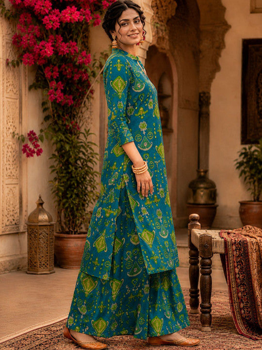 Women Ethnic Motifs Printed Regular Kurta with Palazzos