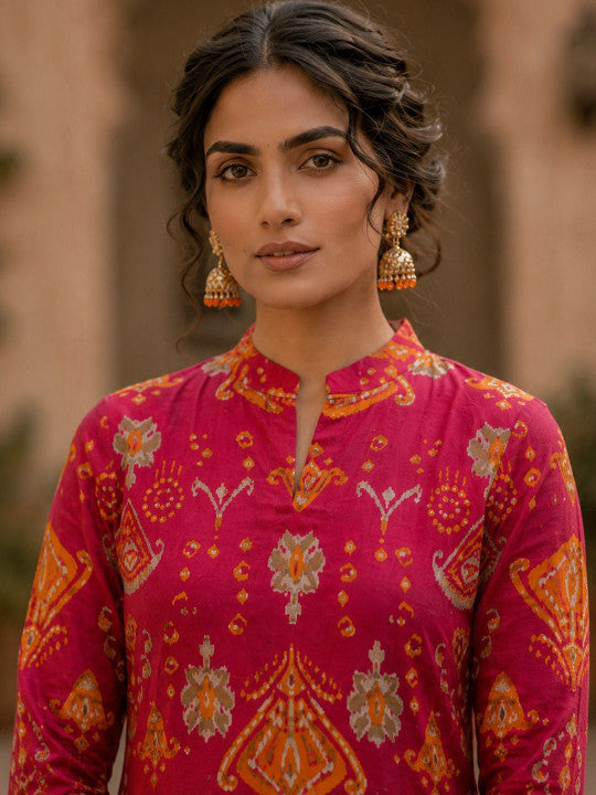 Women Ethnic Motifs Printed Regular Kurta with Palazzos