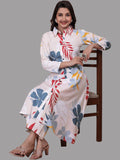 Women Floral Printed Regular Kurta with Trousers