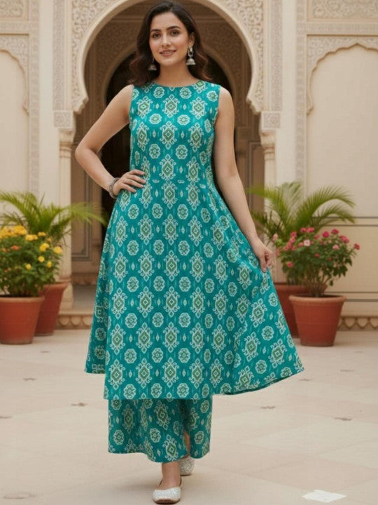 Women Ethnic Motifs Printed Regular Kurta with Palazzos
