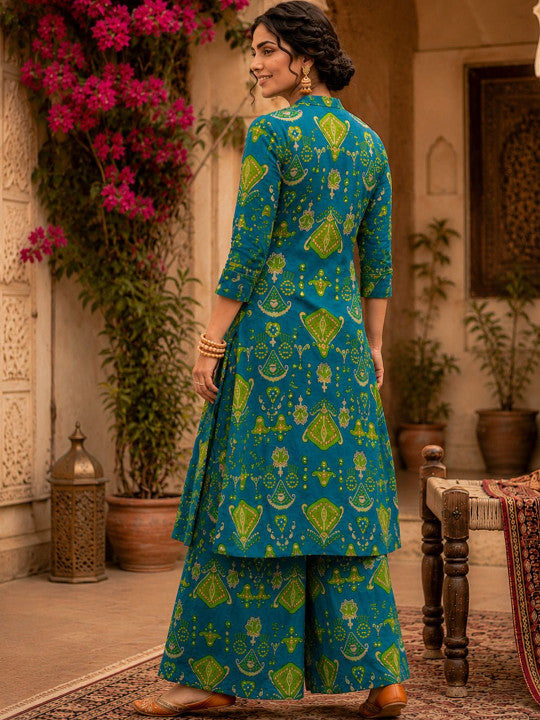 Women Ethnic Motifs Printed Regular Kurta with Palazzos