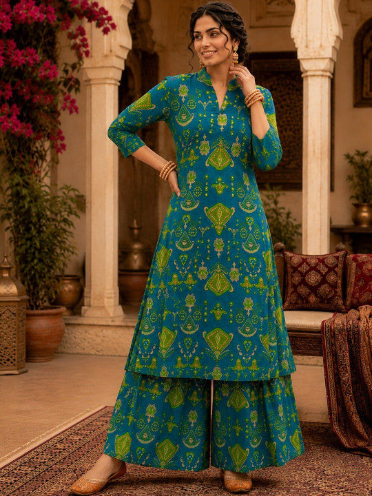 Women Ethnic Motifs Printed Regular Kurta with Palazzos