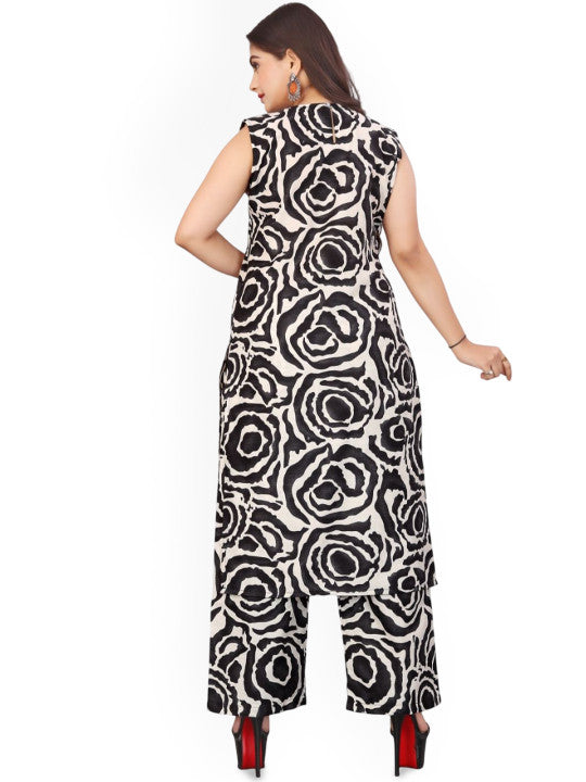 Women Geometric Printed Kurta with Palazzos