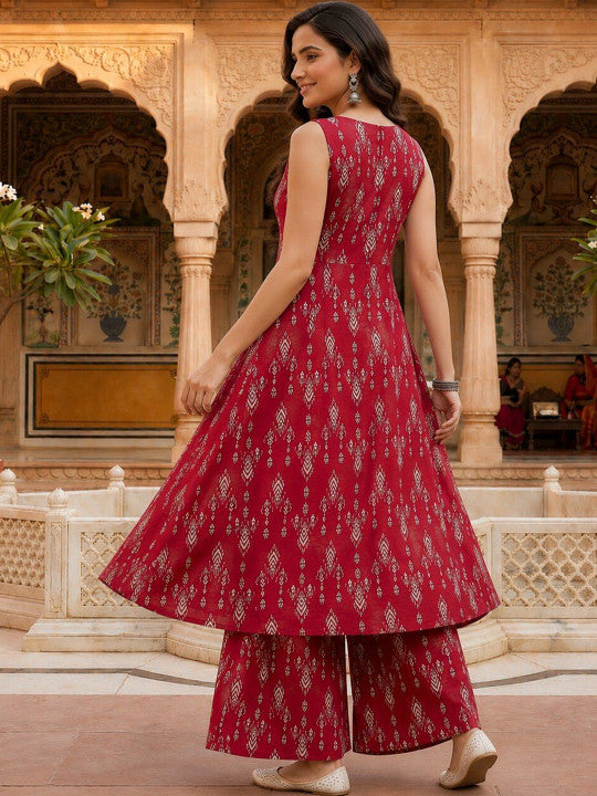 Women Ethnic Motifs Printed Regular Kurta with Palazzos